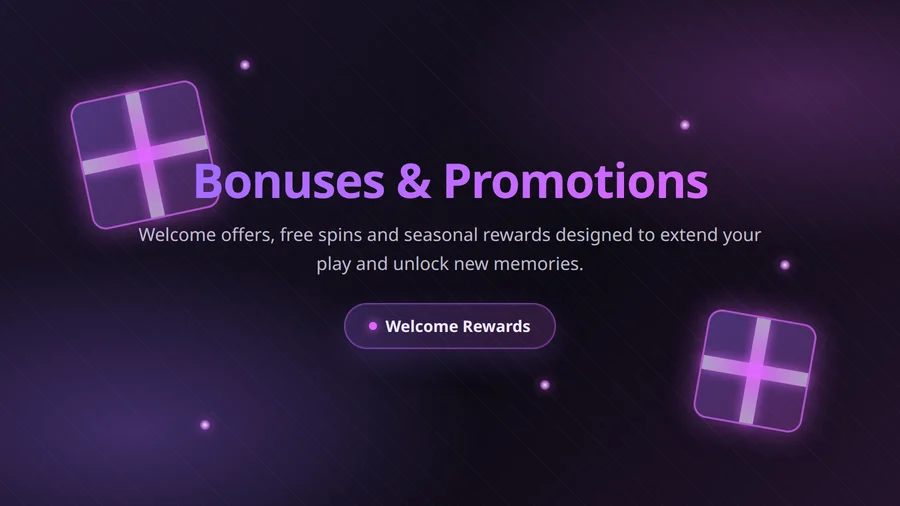 Memo Casino bonuses overview - welcome package, free spins, reload, cashback and VIP rewards